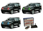 Jeep-Liberty-2008, 2009, 2010, 2011, 2012, 2013-LED-Halo-Headlights-RGB-WiFi Remote-JE-LI0813-V3HWI