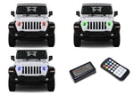 Jeep-Wrangler-2018, 2019-LED-Halo-Headlights-RGB-Colorfuse RF Remote-JE-WR18JL-V3HCFRF