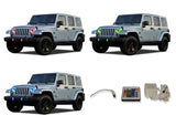 Jeep-Wrangler-2007, 2008, 2009, 2010, 2011, 2012, 2013, 2014, 2015, 2016, 2017-LED-Halo-Headlights and Fog Lights-RGB-IR Remote-JE-WR9715-V3HFIR