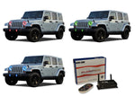 Jeep-Wrangler-2007, 2008, 2009, 2010, 2011, 2012, 2013, 2014, 2015, 2016, 2017-LED-Halo-Headlights and Fog Lights-RGB-WiFi Remote-JE-WR9715-V3HFWI