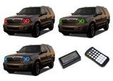 Lincoln-Navigator-2003, 2004, 2005, 2006-LED-Halo-Headlights-RGB-Colorfuse RF Remote-LI-NV0306-V3HCFRF