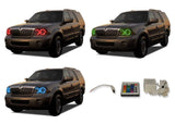 Lincoln-Navigator-2003, 2004, 2005, 2006-LED-Halo-Headlights-RGB-IR Remote-LI-NV0306-V3HIR