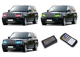 Land Rover-Range Rover-2006, 2007, 2008, 2009, 2010-LED-Halo-Headlights-RGB-Colorfuse RF Remote-LR-RR0610-V3HCFRF