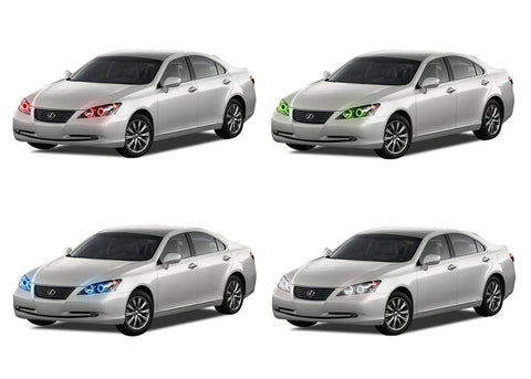 Lexus-ES350-2007, 2008, 2009-LED-Halo-Headlights-RGB-No Remote-LX-ES30709-V3H