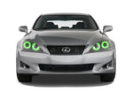 Lexus-IS250-2006, 2007, 2008-LED-Halo-Headlights-RGB-Bluetooth RF Remote-LX-IS2500608-V3HBTRF
