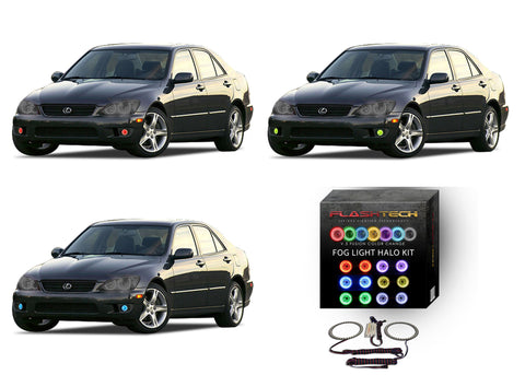 Lexus-is300-2001, 2002, 2003, 2004, 2005-LED-Halo-Fog Lights-RGB-No Remote-LX-IS30105-V3F