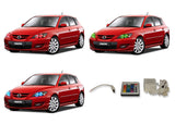 Mazda-3-2004, 2005, 2006, 2007, 2008, 2009-LED-Halo-Headlights-RGB-IR Remote-MA-M30409-V3HIR