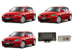 Mazda-3-2004, 2005, 2006, 2007, 2008, 2009-LED-Halo-Headlights-RGB-RF Remote-MA-M30409-V3HRF
