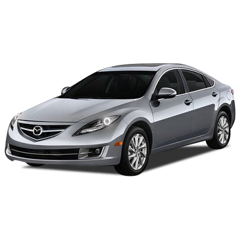 Mazda-6-2011, 2012, 2013-LED-Halo-Headlights-White-RF Remote White-MA-M61113-WHRF