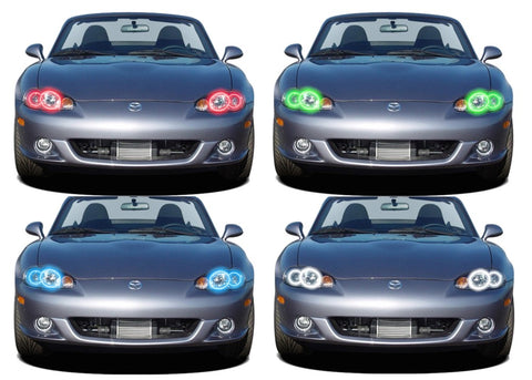 Mazda-Miata-2001, 2002, 2003, 2004, 2005-LED-Halo-Headlights-RGB-No Remote-MA-MI0105-V3H