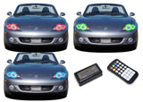 Mazda-Miata-2001, 2002, 2003, 2004, 2005-LED-Halo-Headlights-RGB-Colorfuse RF Remote-MA-MI0105-V3HCFRF