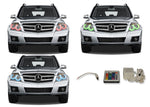 Mercedes-GLK350-2013, 2014-LED-Halo-Headlights-RGB-IR Remote-MC-GLK1314-V3HIR