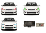 Mitsubishi-Lancer-2008, 2009, 2010, 2011, 2012, 2013, 2014, 2015, 2016-LED-Halo-Headlights and Fog Lights-RGB-RF Remote-MI-LA0814-V3HFRF