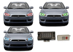 Mitsubishi-Lancer-2008, 2009, 2010, 2011, 2012, 2013, 2014, 2015, 2016-LED-Halo-Headlights-RGB-RF Remote-MI-LA0814-V3HRF