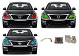 Nissan-Altima-2013, 2014, 2015-LED-Halo-Headlights-RGB-IR Remote-NI-ALS1315-V3HIR