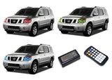 Nissan-Armada-2004, 2005, 2006, 2007, 2008, 2009, 2010, 2011, 2012, 2013, 2014-LED-Halo-Headlights-RGB-Colorfuse RF Remote-NI-AR0414-V3HCFRF