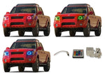 Nissan-Frontier-2001, 2002, 2003, 2004-LED-Halo-Headlights-RGB-IR Remote-NI-FR0104-V3HIR