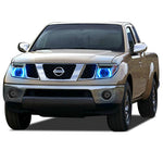 Nissan-Frontier-2005, 2006, 2007, 2008-LED-Halo-Headlights-RGB-Bluetooth RF Remote-NI-FR0508-V3HBTRF
