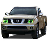 Nissan-Frontier-2005, 2006, 2007, 2008-LED-Halo-Headlights-ColorChase-No Remote-NI-FR0508-CCH