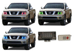 Nissan-Frontier-2005, 2006, 2007, 2008-LED-Halo-Headlights-RGB-RF Remote-NI-FR0508-V3HRF