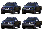 Nissan-Frontier-2009, 2010, 2011, 2012, 2013, 2014, 2015, 2016, 2017, 2018, 2019-LED-Halo-Headlights-RGB-No Remote-NI-FR0916-V3H