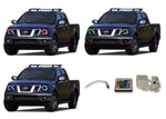 Nissan-Frontier-2009, 2010, 2011, 2012, 2013, 2014, 2015, 2016, 2017, 2018, 2019-LED-Halo-Headlights-RGB-IR Remote-NI-FR0916-V3HIR
