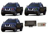 Nissan-Frontier-2009, 2010, 2011, 2012, 2013, 2014, 2015, 2016, 2017, 2018, 2019-LED-Halo-Headlights-RGB-RF Remote-NI-FR0916-V3HRF