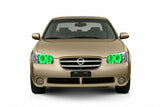 Nissan-Maxima-2002, 2003-LED-Halo-Headlights-Green-No Remote-NI-MX0203-GH