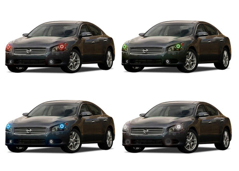 Nissan-Maxima-2009, 2010, 2011, 2012, 2013, 2014-LED-Halo-Headlights-RGB-No Remote-NI-MX0914-V3H