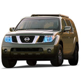 Nissan-Pathfinder-2005, 2006, 2007, 2008, 2009, 2010, 2011, 2012-LED-Halo-Headlights-RGB-Bluetooth RF Remote-NI-PF0512-V3HBTRF