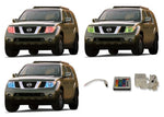 Nissan-Pathfinder-2005, 2006, 2007, 2008, 2009, 2010, 2011, 2012-LED-Halo-Headlights-RGB-IR Remote-NI-PF0512-V3HIR