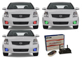Nissan-Sentra-2007, 2008, 2009, 2010, 2011-LED-Halo-Fog Lights-RGB-WiFi Remote-NI-SE0711-V3FWI