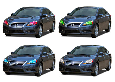 Nissan-Sentra-2013, 2014, 2015-LED-Halo-Headlights-RGB-No Remote-NI-SE1315-V3H