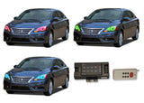 Nissan-Sentra-2013, 2014, 2015-LED-Halo-Headlights-RGB-RF Remote-NI-SE1315-V3HRF