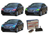 Nissan-Sentra-2013, 2014, 2015-LED-Halo-Headlights-RGB-WiFi Remote-NI-SE1315-V3HWI