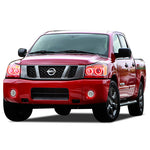 Nissan-Titan-2004, 2005, 2006, 2007, 2008, 2009, 2010, 2011, 2012, 2013, 2014-LED-Halo-Headlights-RGB-Bluetooth RF Remote-NI-TI0414-V3HBTRF