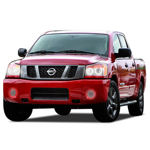 Nissan-Titan-2004, 2005, 2006, 2007, 2008, 2009, 2010, 2011, 2012, 2013, 2014-LED-Halo-Headlights-White-RF Remote White-NI-TI0414-WHRF
