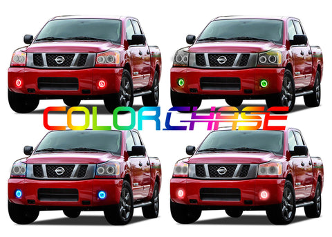 Nissan-Titan-2004, 2005, 2006, 2007, 2008, 2009, 2010, 2011, 2012, 2013, 2014, 2015-LED-Halo-Fog Lights-ColorChase-No Remote-NI-TI0415-CCF