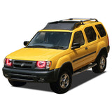 Nissan-Xterra-2000, 2001-LED-Halo-Headlights-RGB-Bluetooth RF Remote-NI-XT0001-V3HBTRF