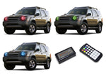 Nissan-Xterra-2002, 2003, 2004-LED-Halo-Headlights-RGB-Colorfuse RF Remote-NI-XT0204-V3HCFRF