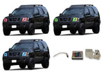 Nissan-Xterra-2005, 2006, 2007, 2008, 2009, 2010, 2011, 2012, 2013, 2014-LED-Halo-Headlights-RGB-IR Remote-NI-XT0515-V3HIR