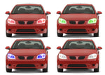 Pontiac-G5-2005, 2006, 2007, 2008, 2009, 2010-LED-Halo-Headlights-RGB-No Remote-PO-G50510-V3H
