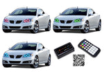 Pontiac-G6-2005, 2006, 2007, 2008, 2009, 2010-LED-Halo-Headlights-RGB-Bluetooth RF Remote-PO-G60510-V3HBTRF