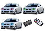 Pontiac-G6-2005, 2006, 2007, 2008, 2009, 2010-LED-Halo-Headlights-RGB-Colorfuse RF Remote-PO-G60510-V3HCFRF