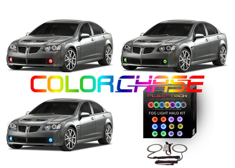 Pontiac-G8-2008, 2009-LED-Halo-Fog Lights-ColorChase-No Remote-PO-G80809-CCF