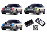 Pontiac-Grand Am-1995, 1996, 1997, 1998, 1999, 2000, 2001, 2002, 2003, 2004, 2005-LED-Halo-Headlights-RGB-Bluetooth RF Remote-PO-GA9505-V3HBTRF