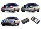 Pontiac-Grand Am-1995, 1996, 1997, 1998, 1999, 2000, 2001, 2002, 2003, 2004, 2005-LED-Halo-Headlights-RGB-Colorfuse RF Remote-PO-GA9505-V3HCFRF