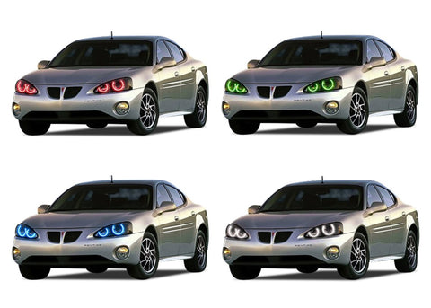 Pontiac-Grand Prix-2004, 2005, 2006, 2007, 2008-LED-Halo-Headlights-RGB-No Remote-PO-GP0408-V3H