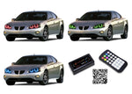 Pontiac-Grand Prix-2004, 2005, 2006, 2007, 2008-LED-Halo-Headlights-RGB-Bluetooth RF Remote-PO-GP0408-V3HBTRF