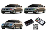 Pontiac-GTO-2004, 2005, 2006-LED-Halo-Headlights-RGB-Bluetooth RF Remote-PO-GT0406-V3HBTRF